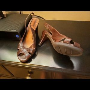 Brown 4” heels.